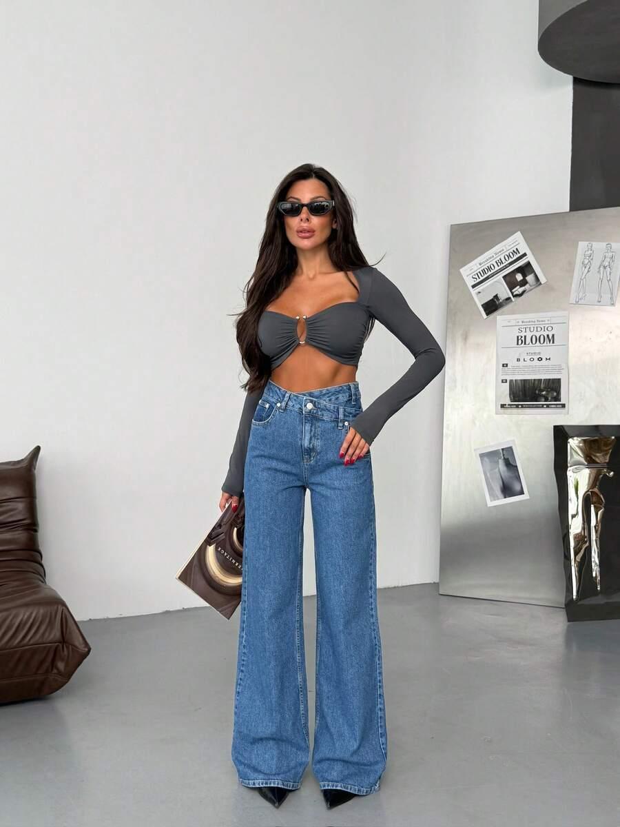 NIEBIESKIE SPODNIE JEANS
