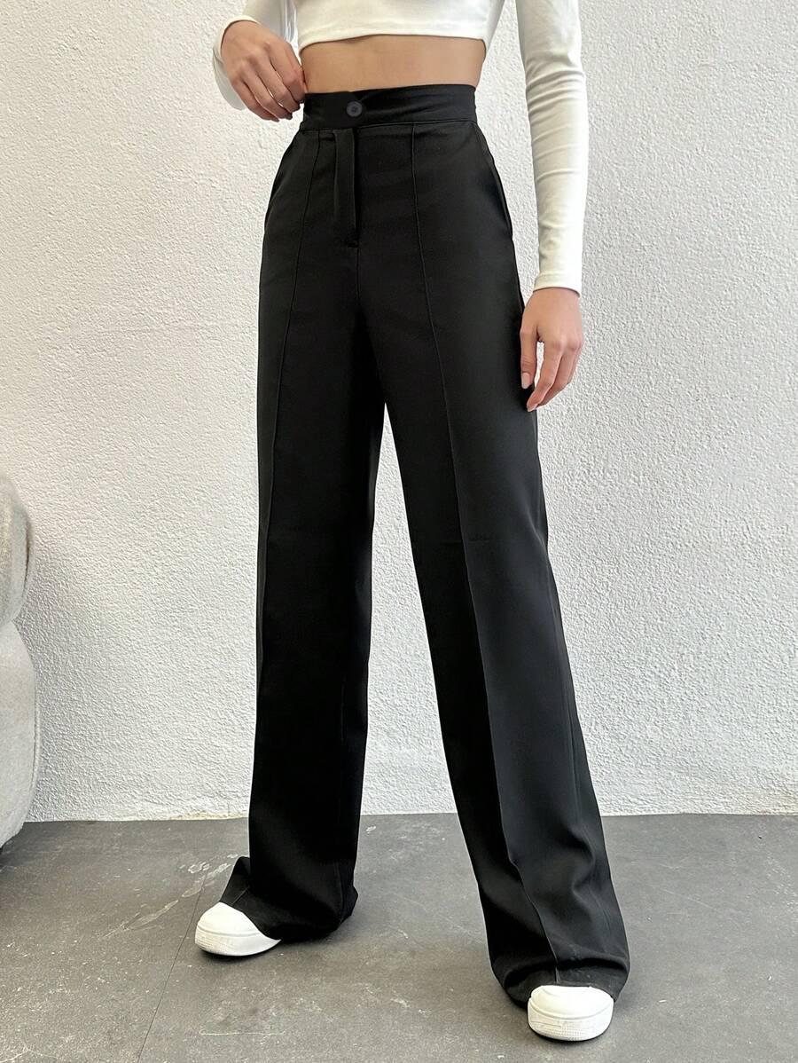 CZARNE ELEGANCKIE SPODNIE KANT