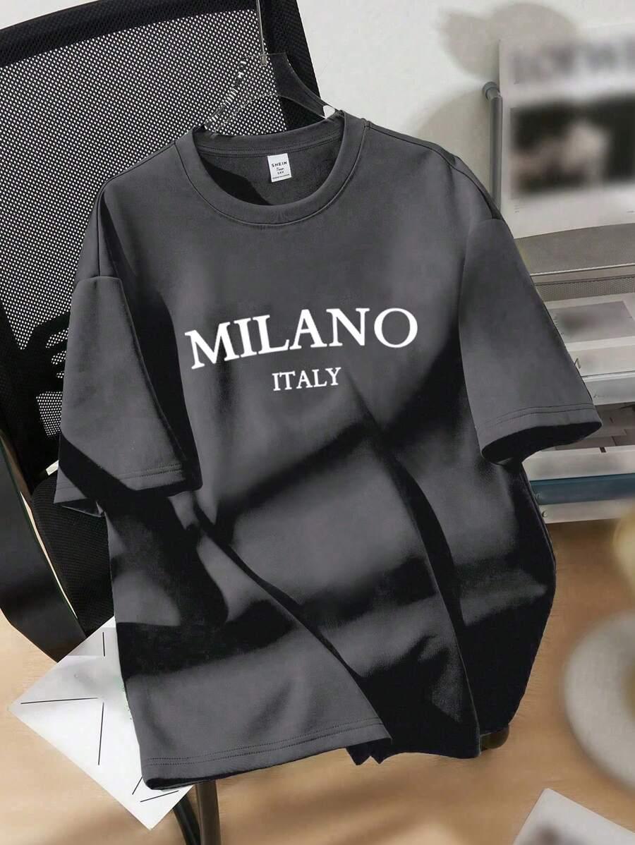 SZARY T-SHIRT MILANO