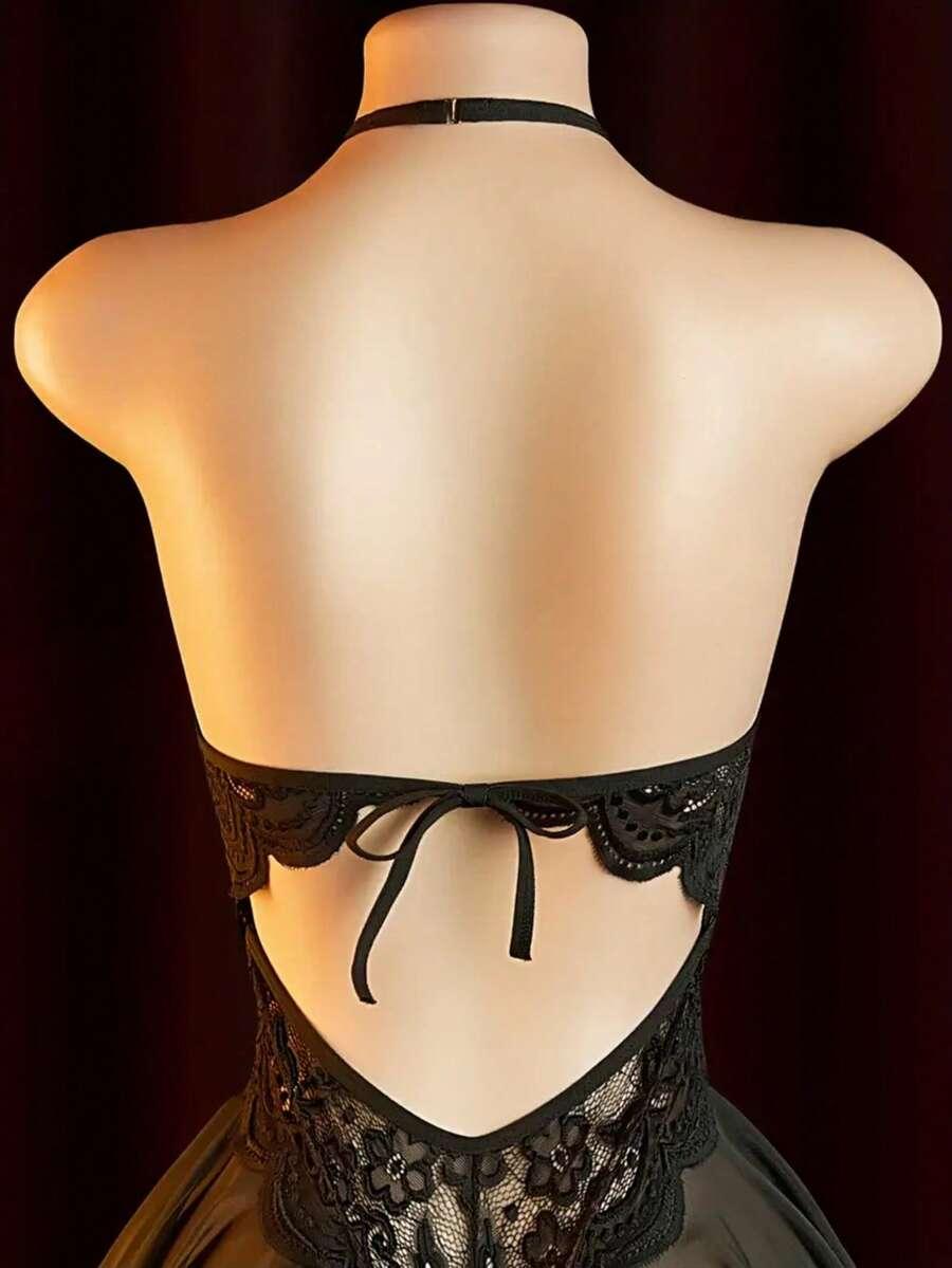 czarne BODY KORONKA