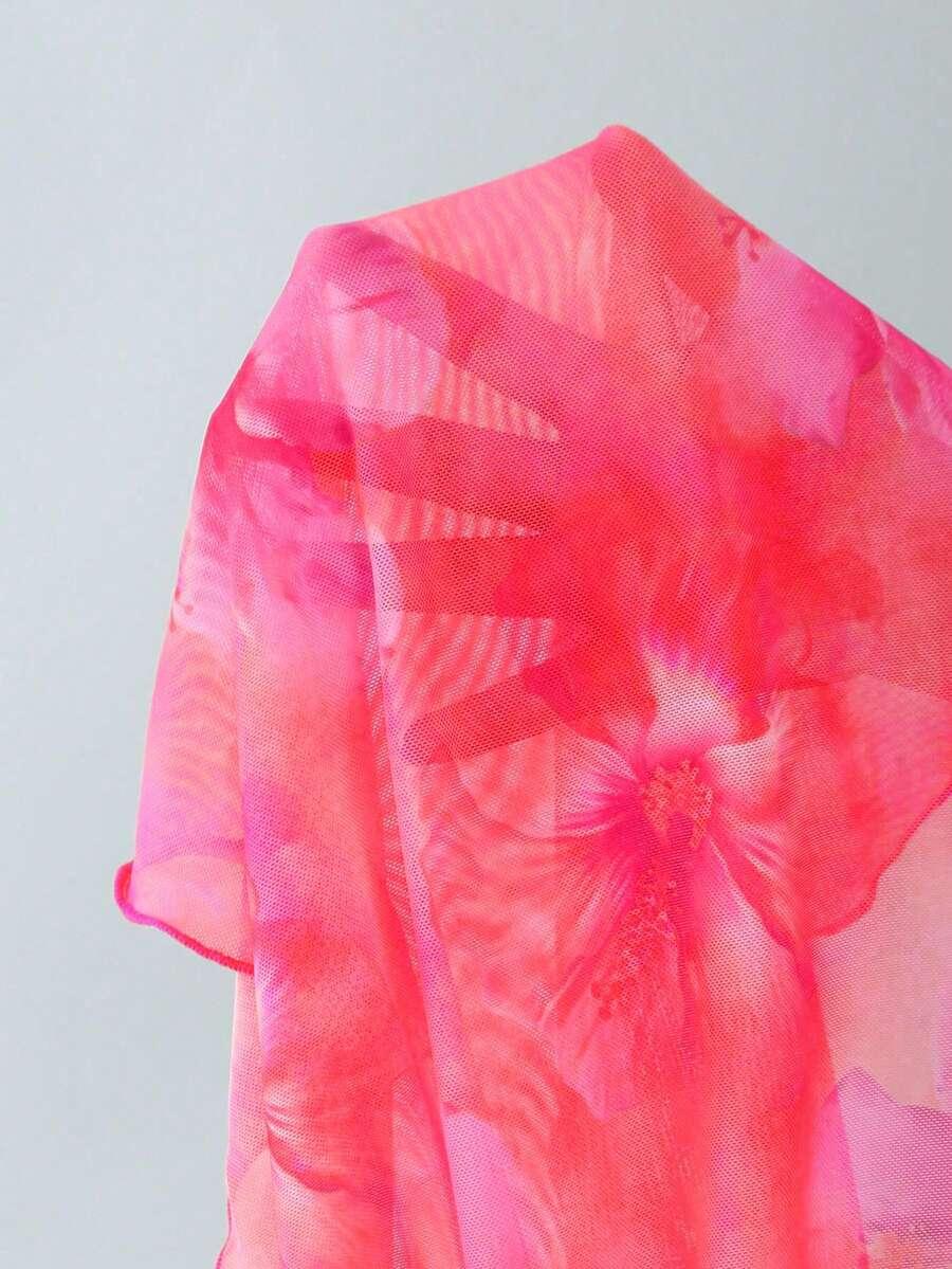 trzyczęściowy kostium kąpielowy floral print