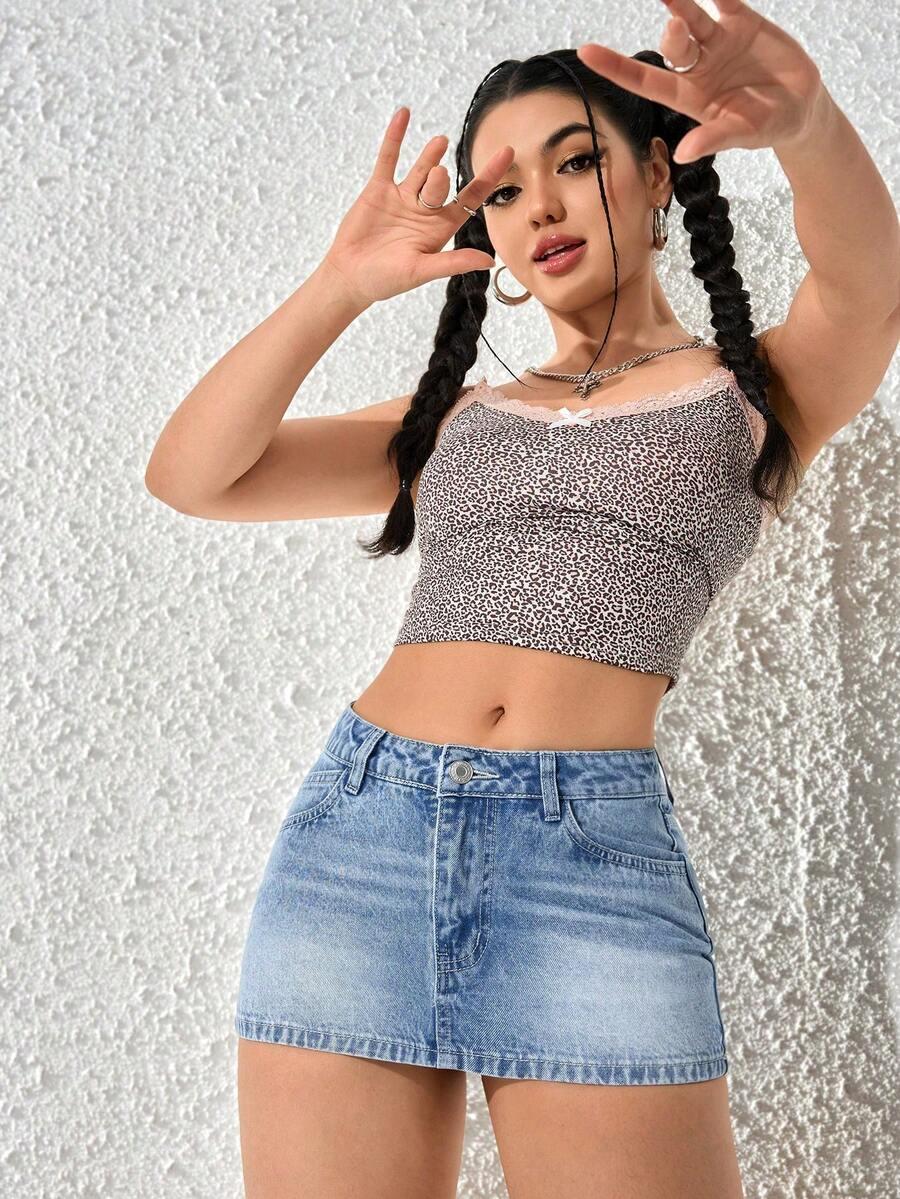 mini spódnica jeans 