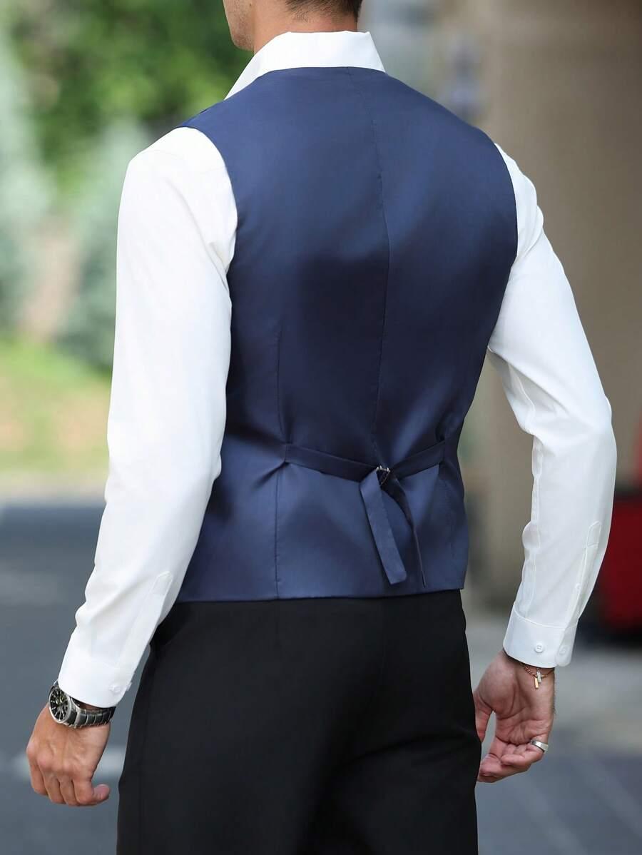 NIEBIESKA ELEGANCKA KAMIZELKA 