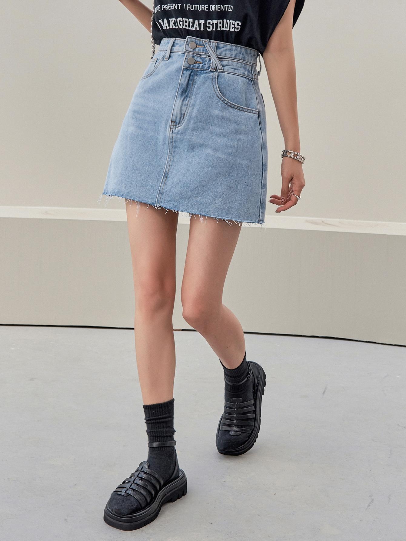 SPÓDNICA MINI JEANSOWA