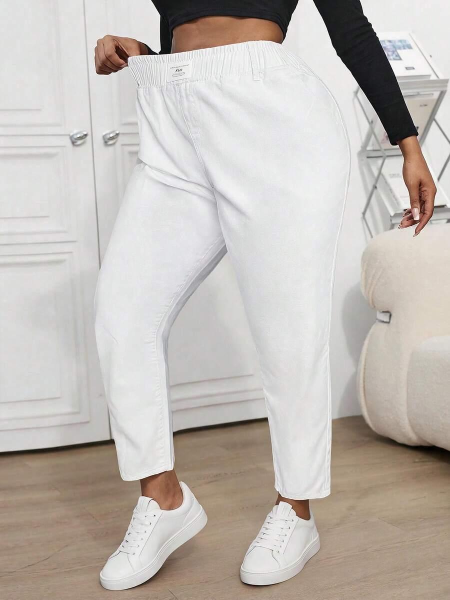 BIAŁE SPODNIE JEANS