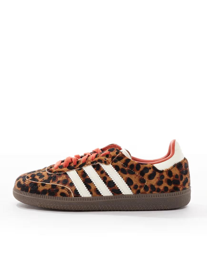 SAMBA BUTY SPORTOWE ANIMAL PRINT SKÓRA NATURALNA  JI2734