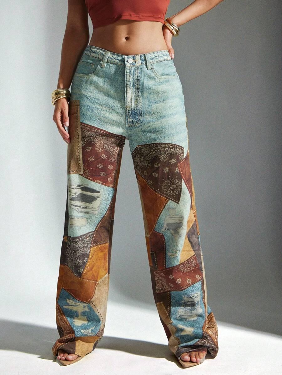 SPODNIE JEANS WZÓR