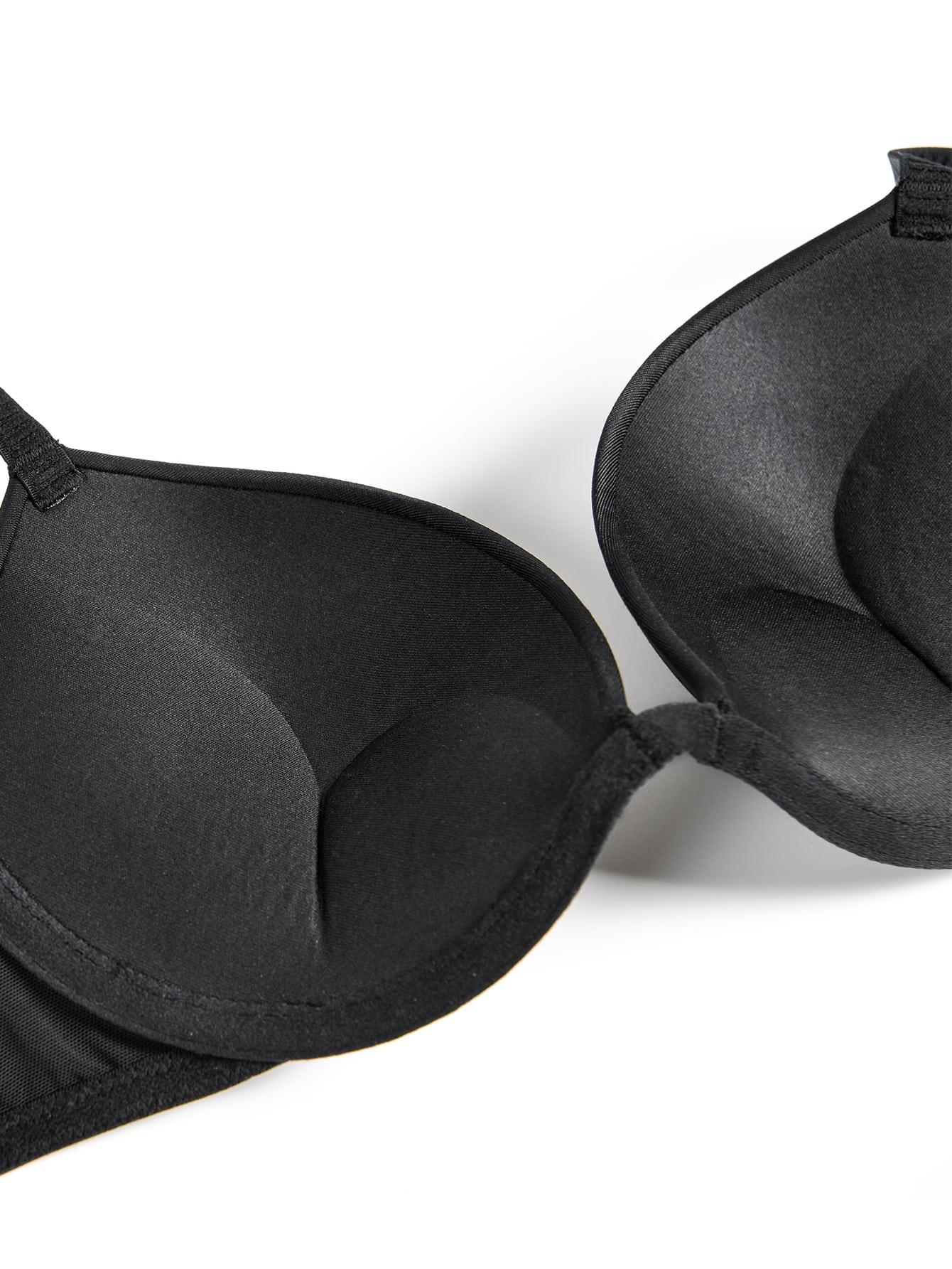 CZARNY USZTYWNIANY BIUSTONOSZ PUSH-UP