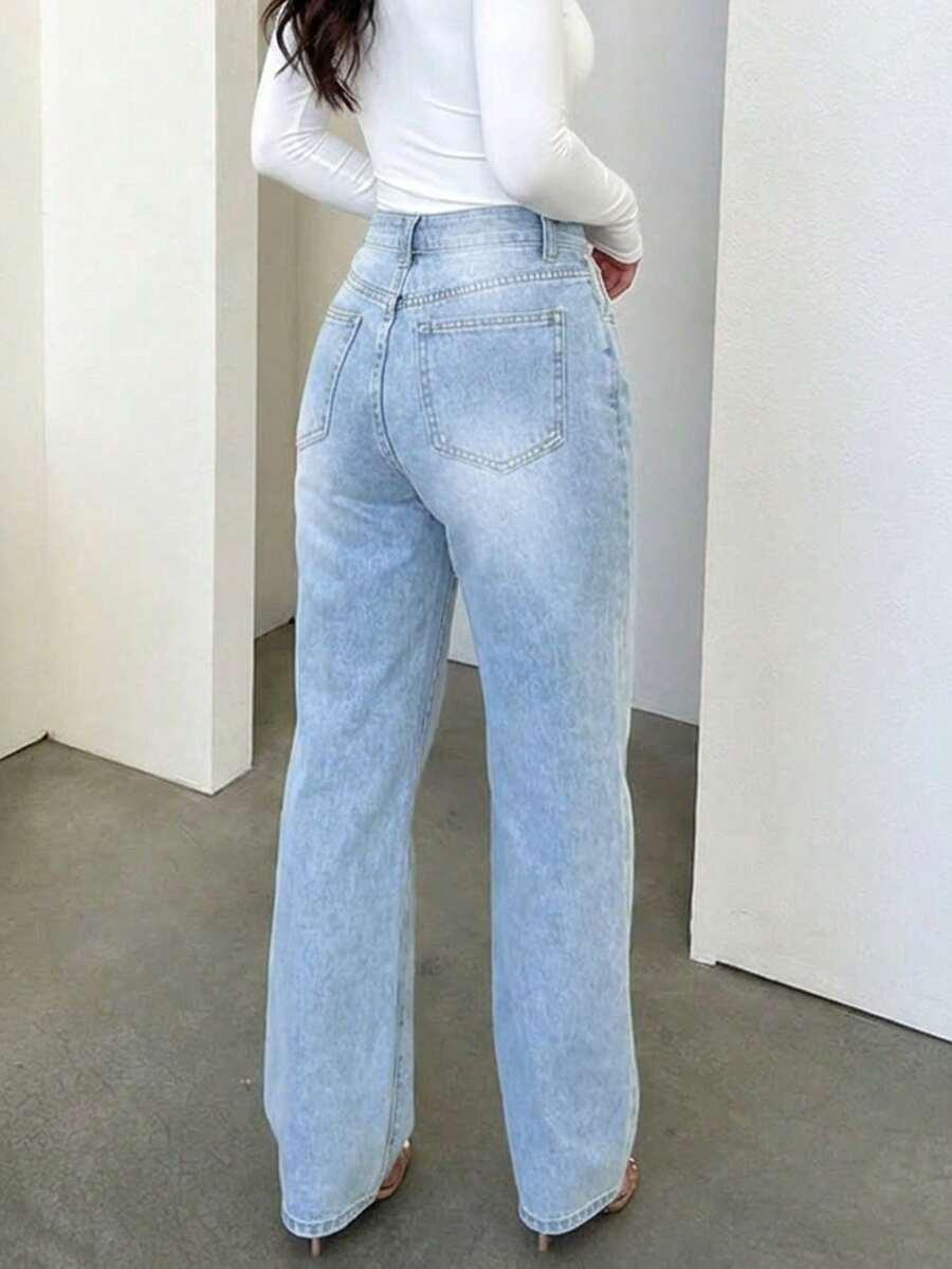 NIEBIESKIE SPODNIE JEANS