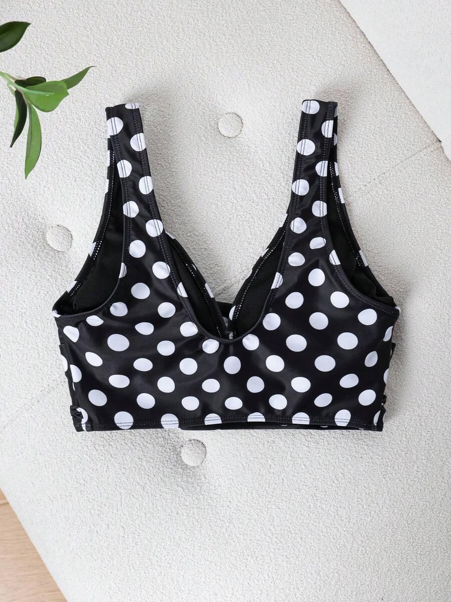 góra od bikini w groszki