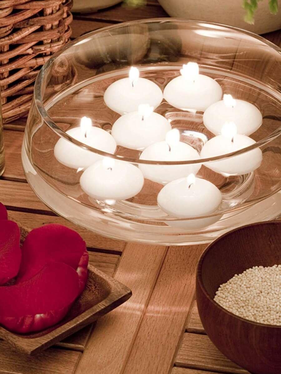 biała świeca tealight