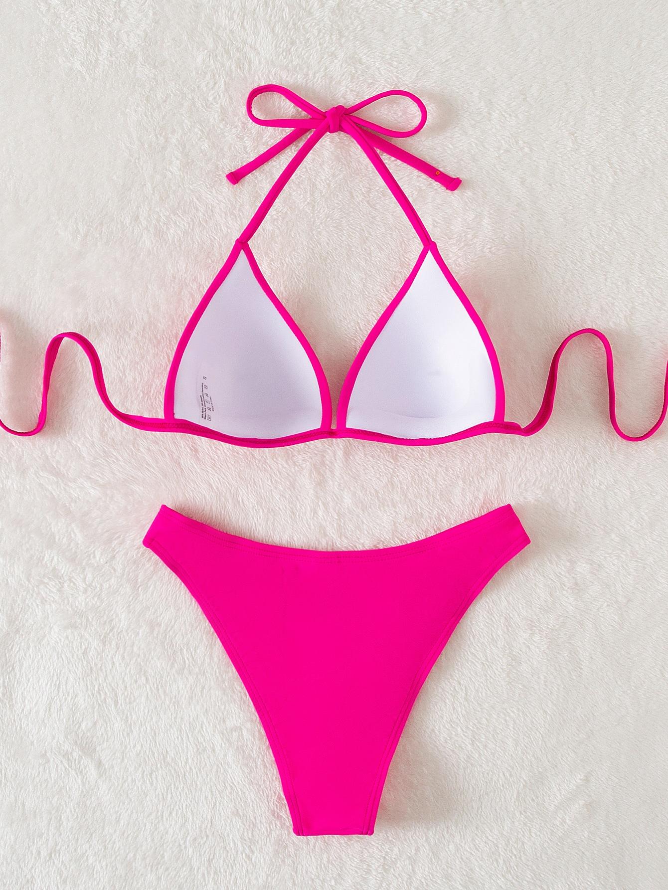RÓŻOWE DWUCZĘŚCIOWE BIKINI 