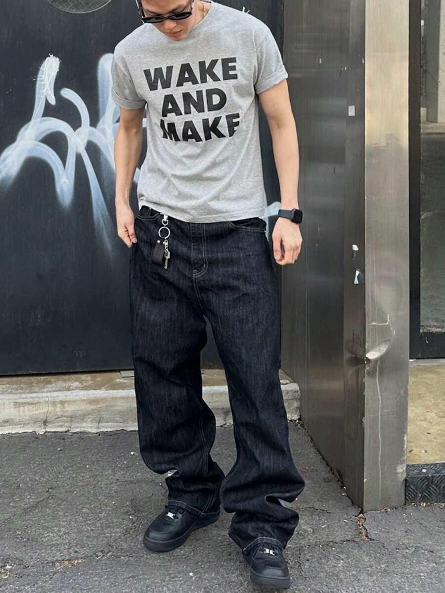 GRANATOWE SPODNIE JEANS