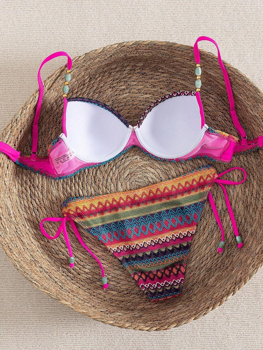 HAFTOWANE BIKINI DWUCZĘŚCIOWE