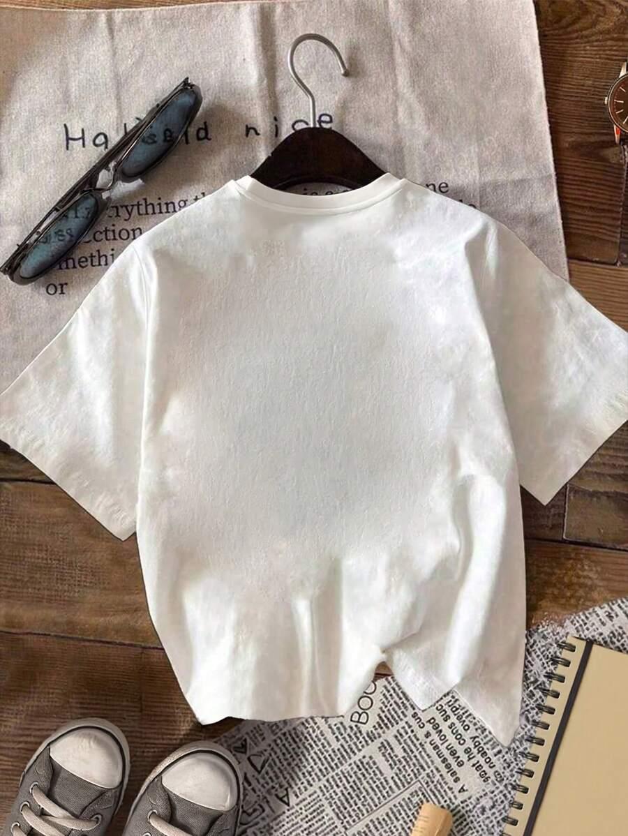 biały t-shirt haft