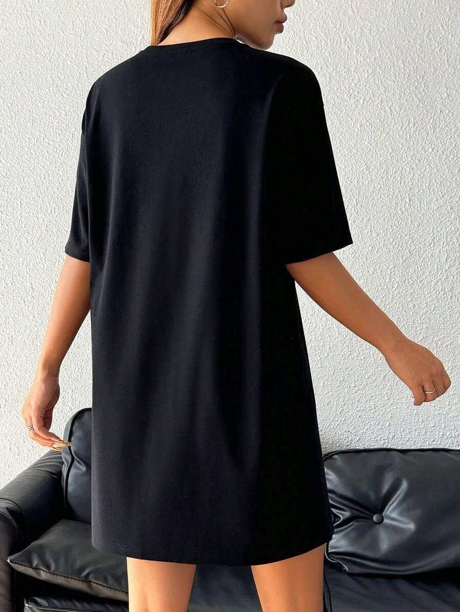 CZARNA MINI SUKIENKA 