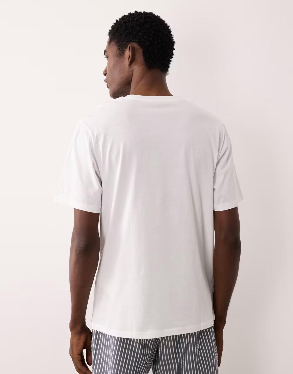 biały t-shirt print
