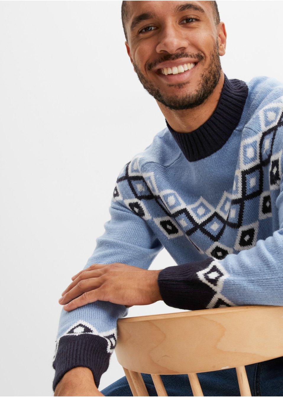 SWETER Z NORWESKMI WZOREM