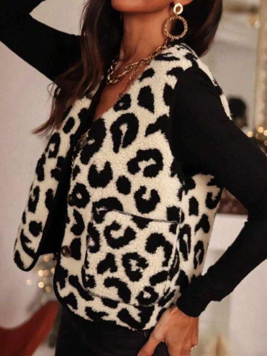 KAMIZELKA KIESZENIE ANIMAL PRINT 