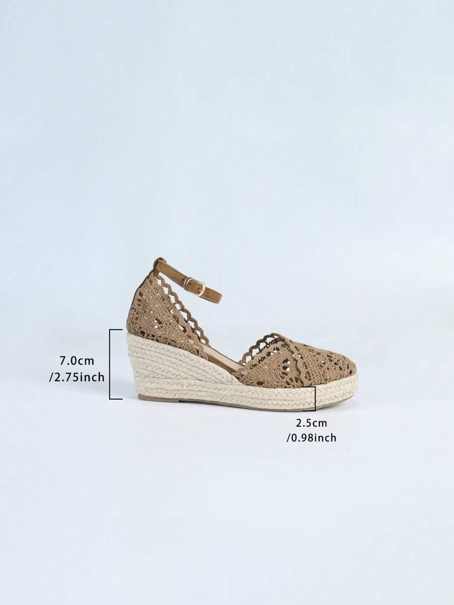 brązowe espadryle koturn 