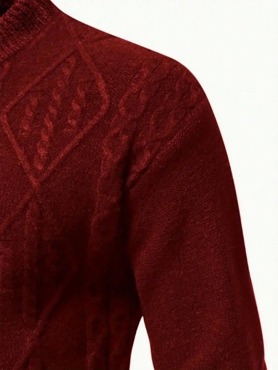 CZERWONY SWETER PÓŁGOLF