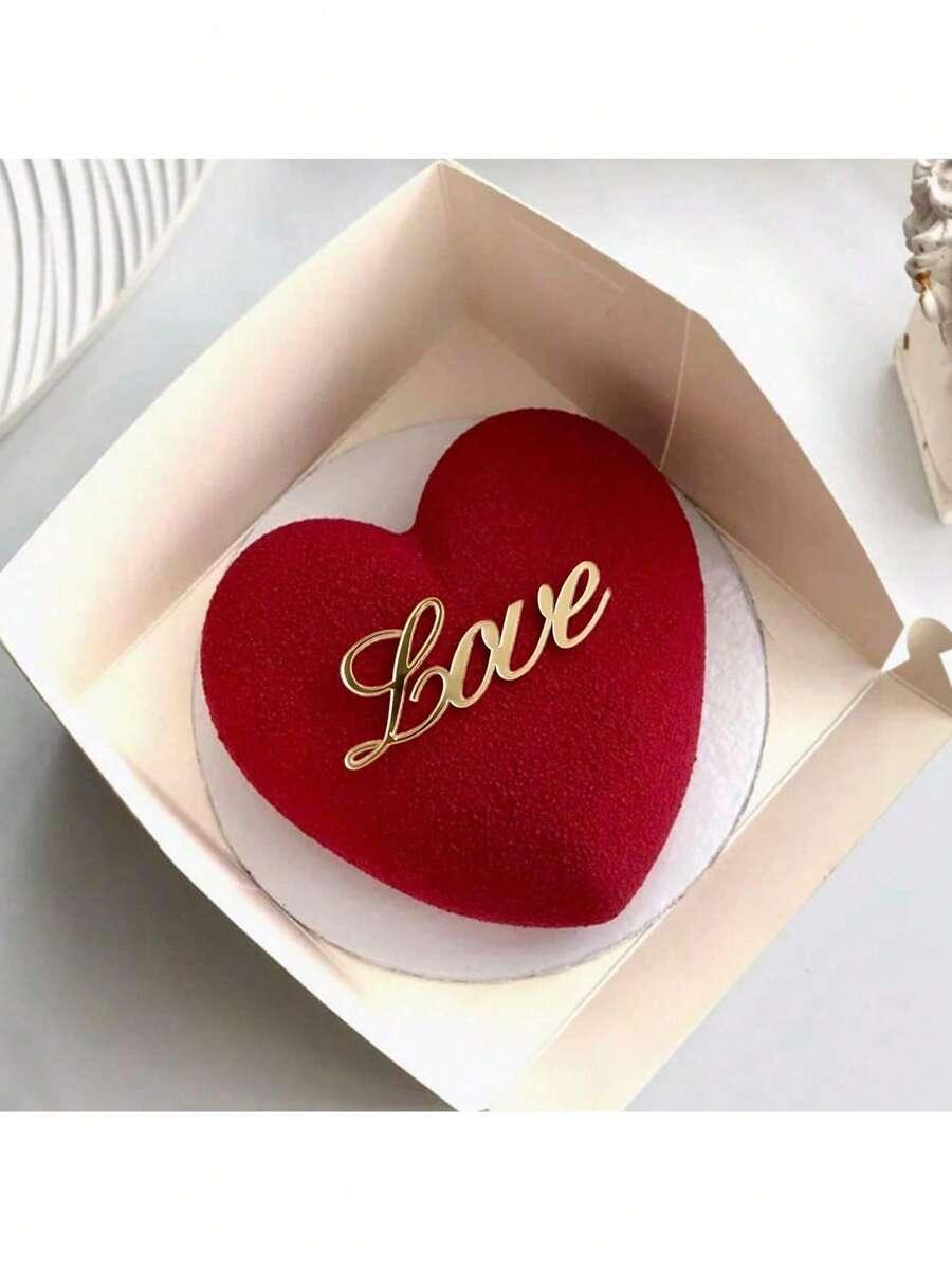 dekoracja na tort napis love
