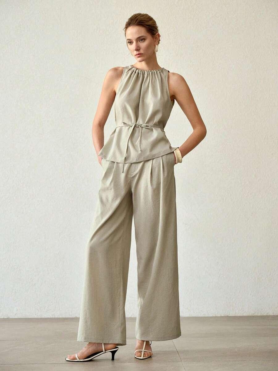 ELEGANCKI DWUCZĘŚCIOWY KOMPLET DAMSKI