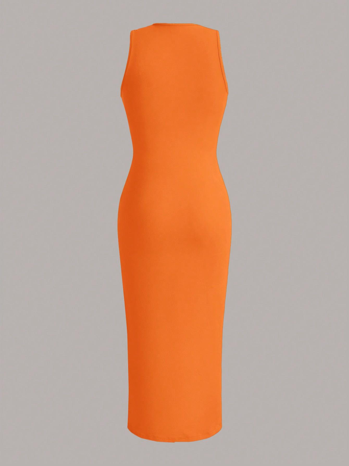 POMARAŃCZOWA MAXI SUKIENKA