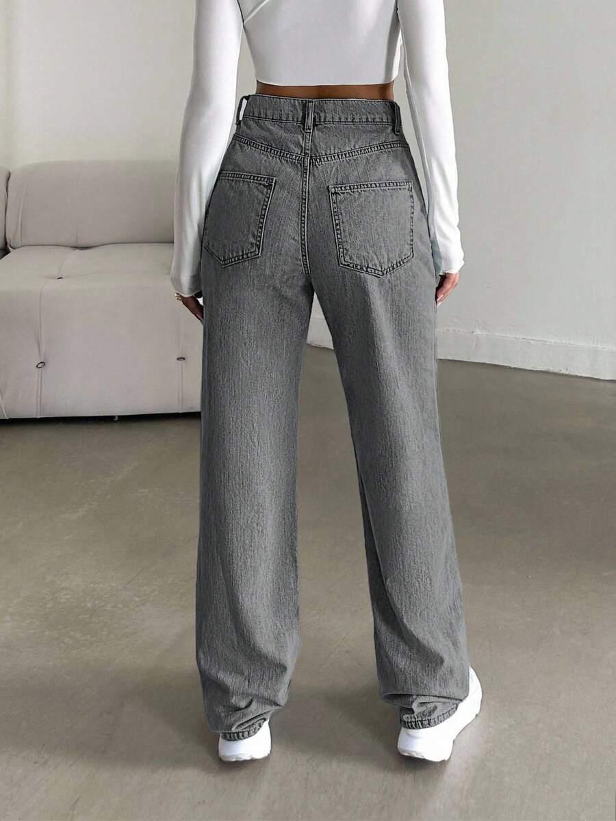 SZARE SPODNIE JEANS 