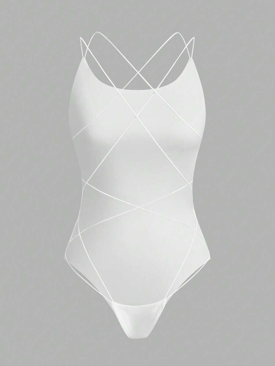 białe body ramiączka