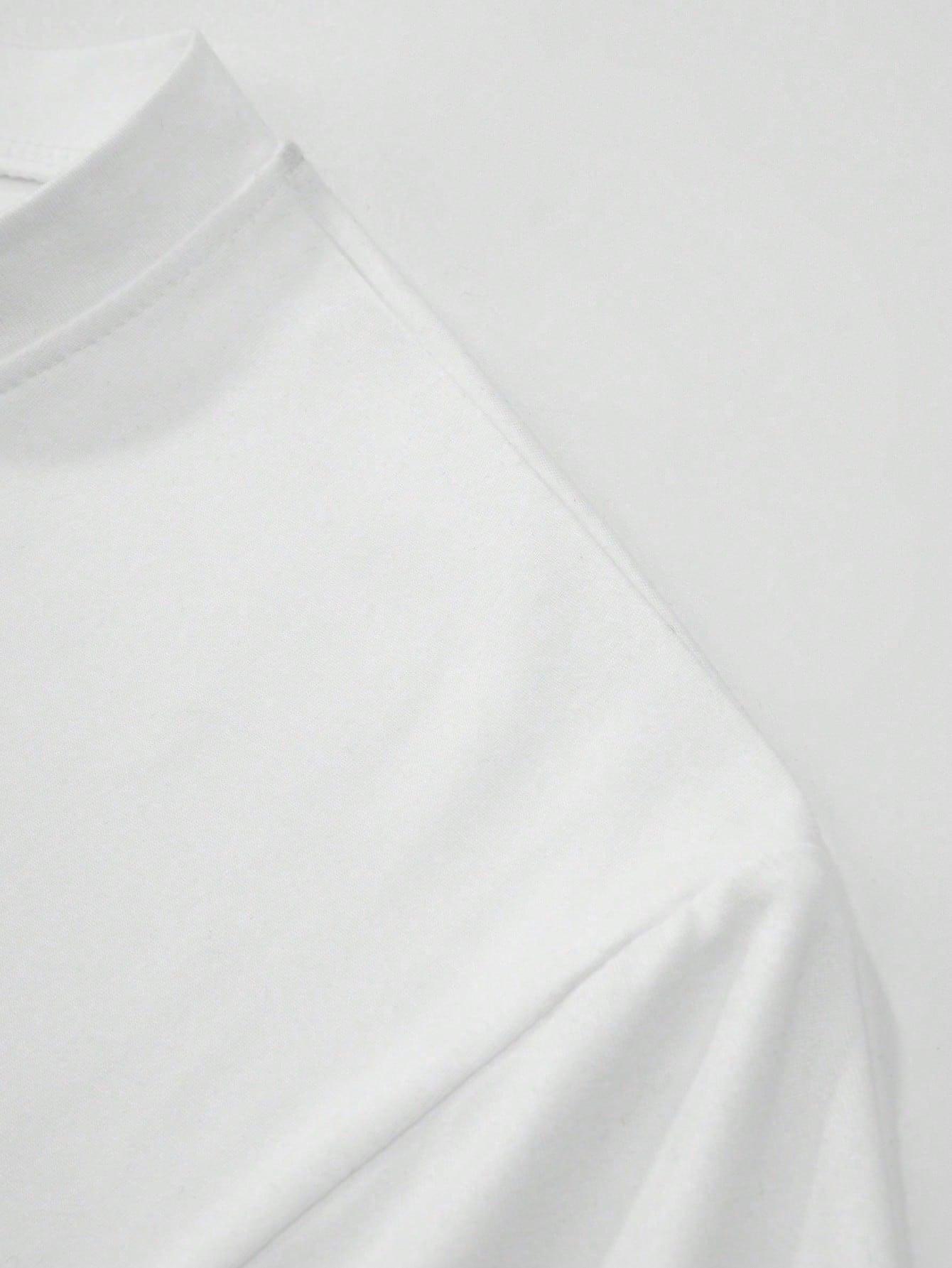 biały t-shirt wzór