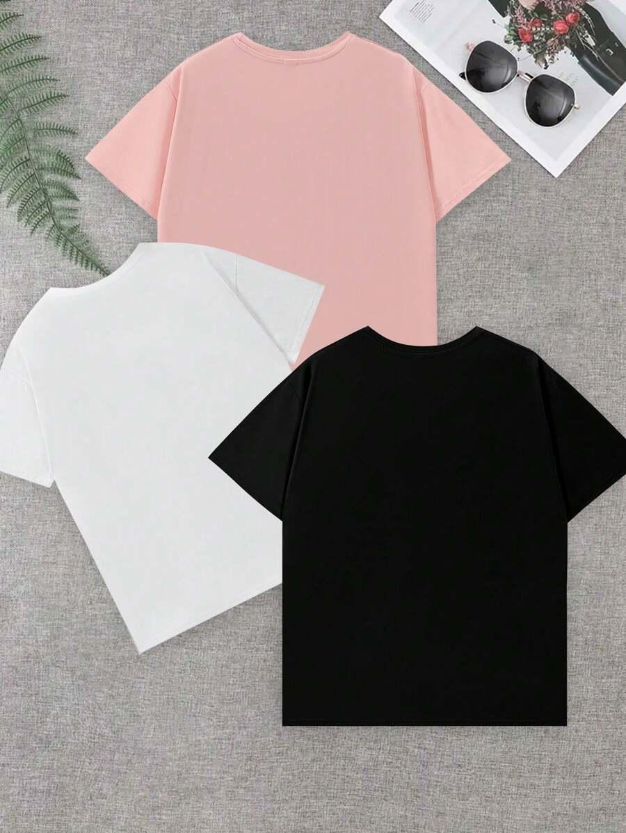 t-hirt print 3 pack