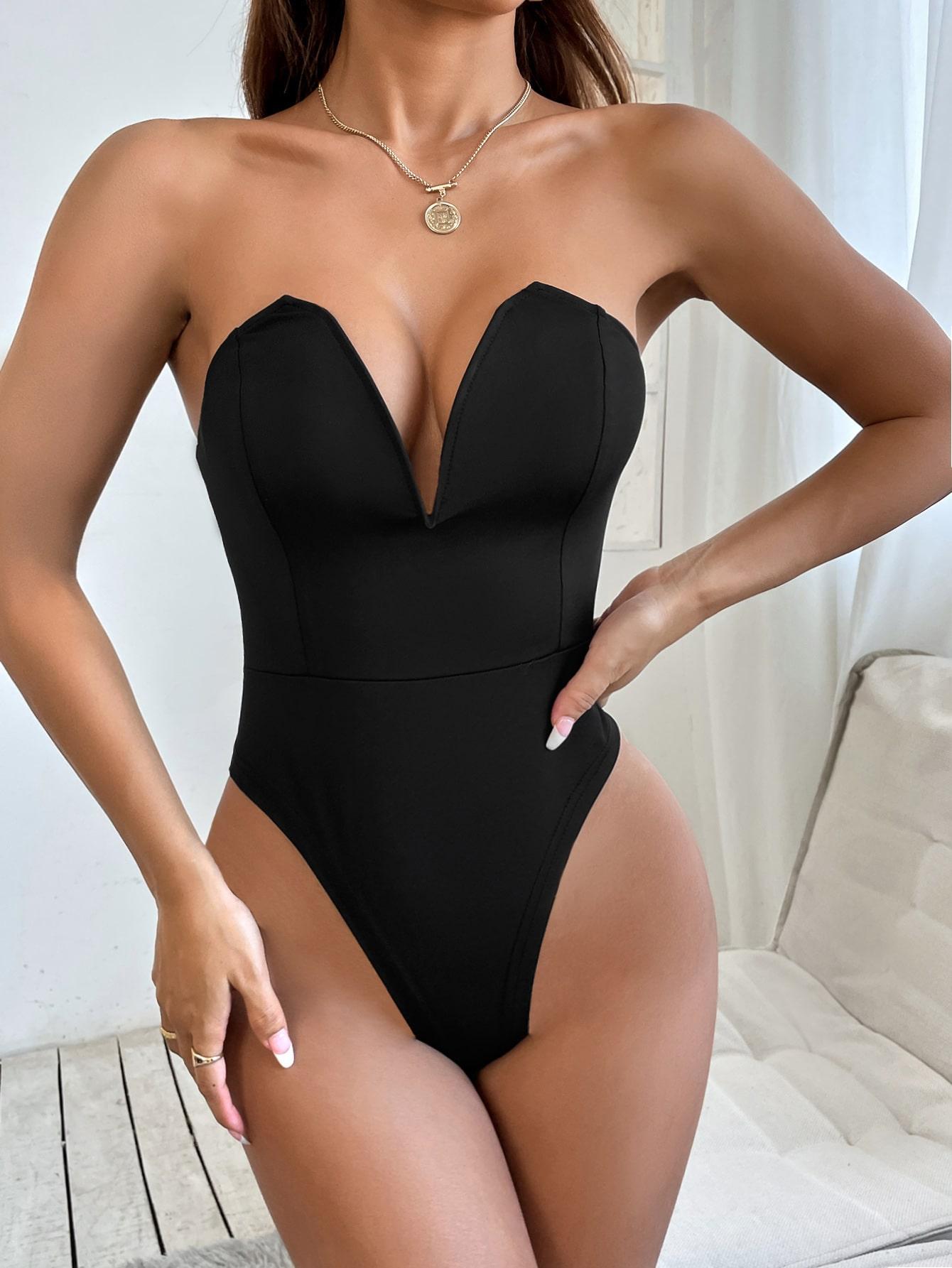 CZARNE BODY GORSET 