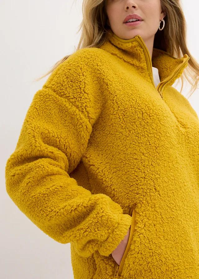 BLUZA Z POLARU ZE STÓJKĄ 