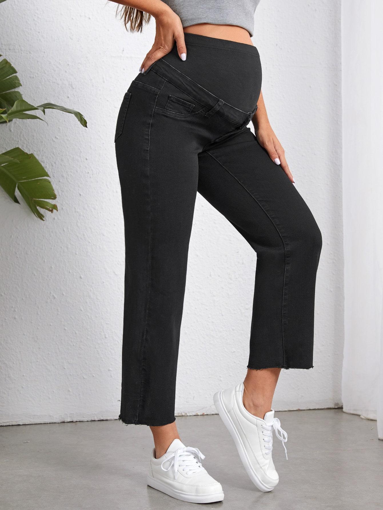 CZARNE SPODNIE CIĄŻOWE JEANS 