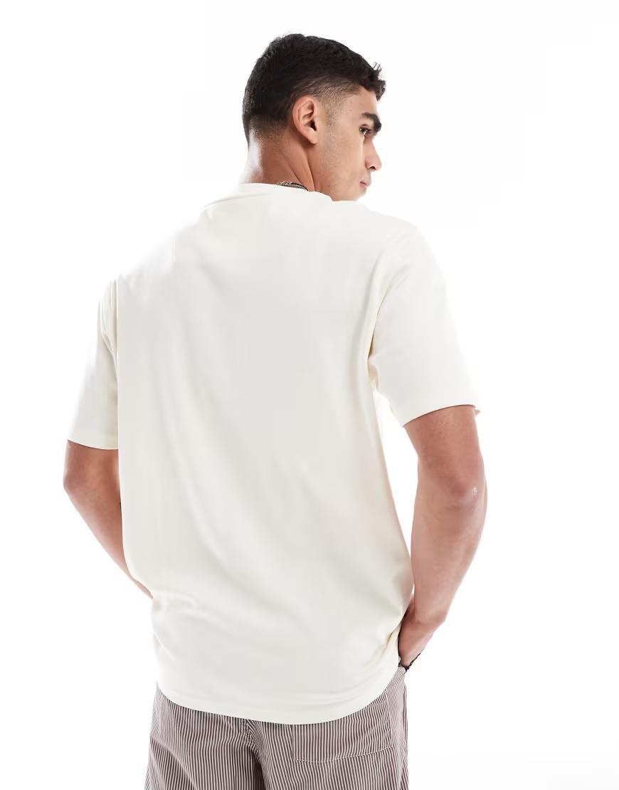 ECRU T-SHIRT OKRĄGŁY DEKOLT