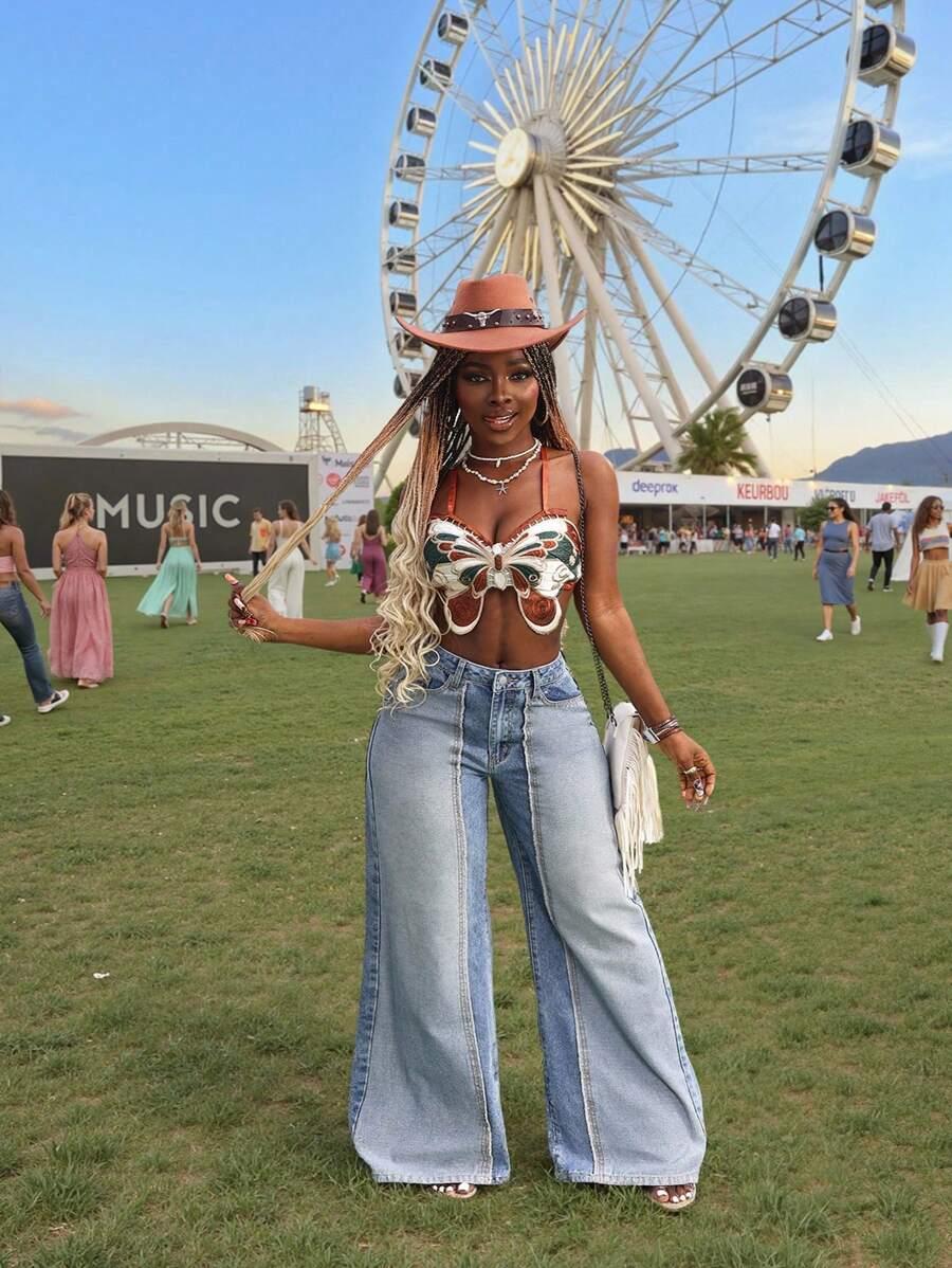 szerokie spodnie jeans