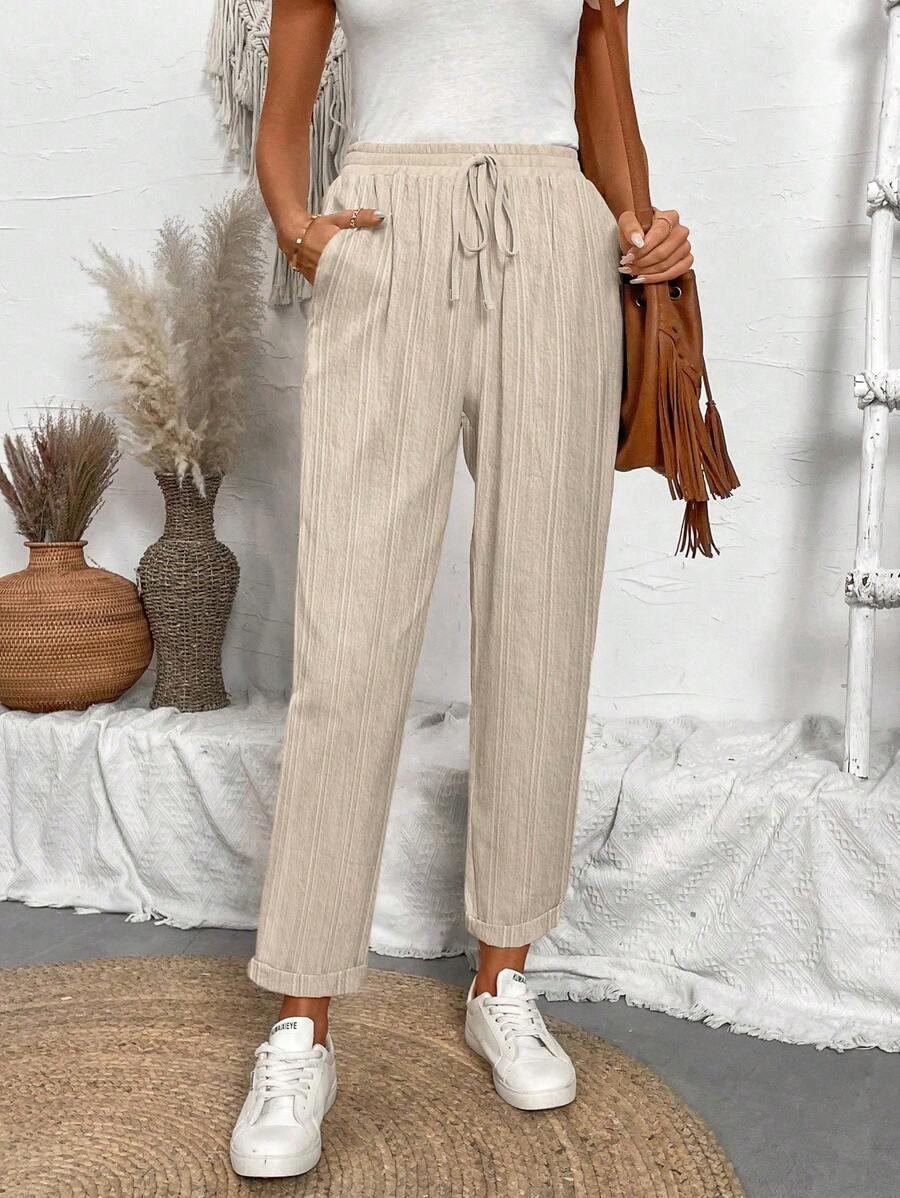  spodnie wysoki stan casual
