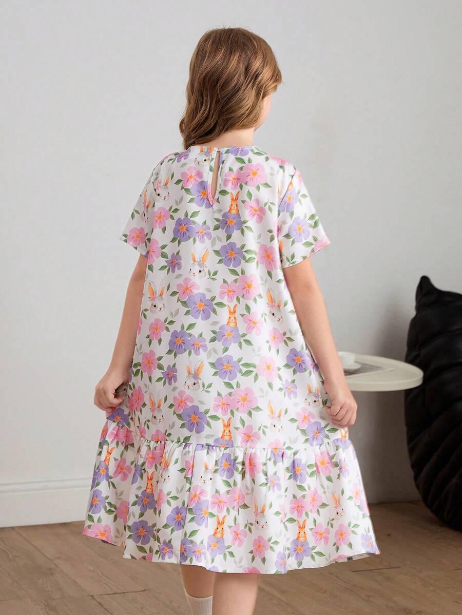 SUKIENKA OVERSIZE W KWIATY