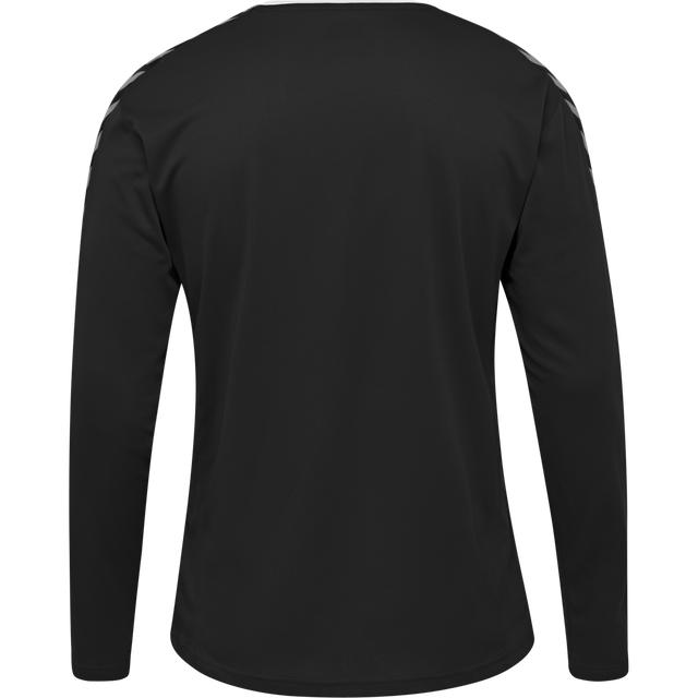 czarna sportowa koszulka długi rękaw logo
