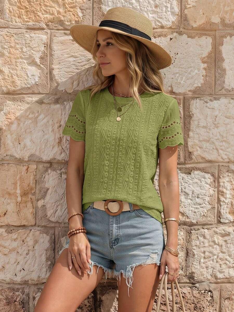 zielona bluzka haft