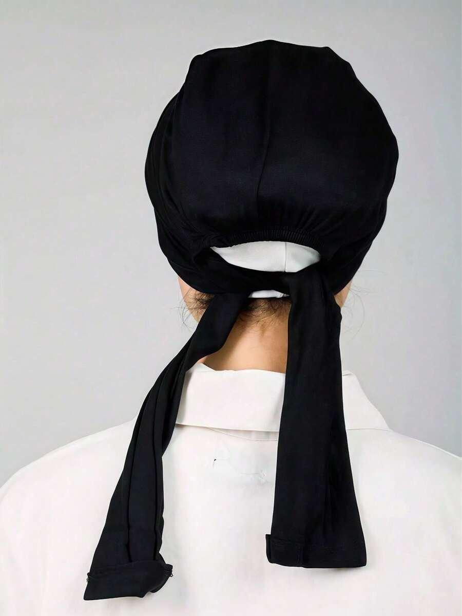 CZARNY TURBAN NA GŁOWĘ