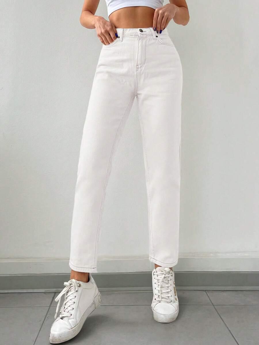 PROSTE SPODNIE JEANS WYSOKI STAN