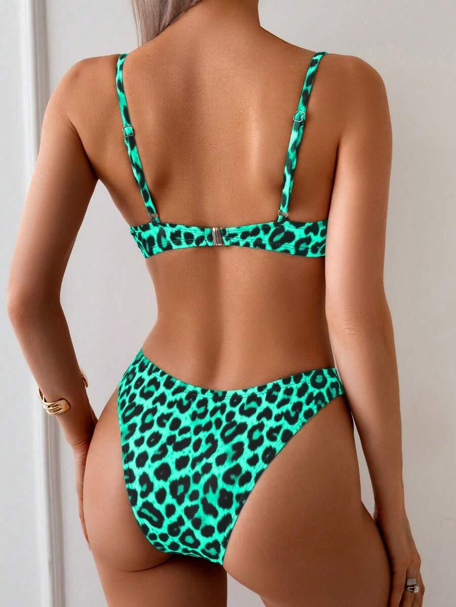 góra od bikini animal print 