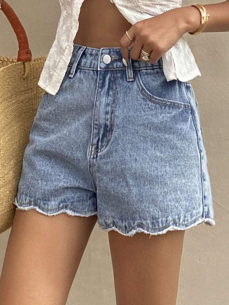 NIEBIESKIE SPODENKI JEANS 