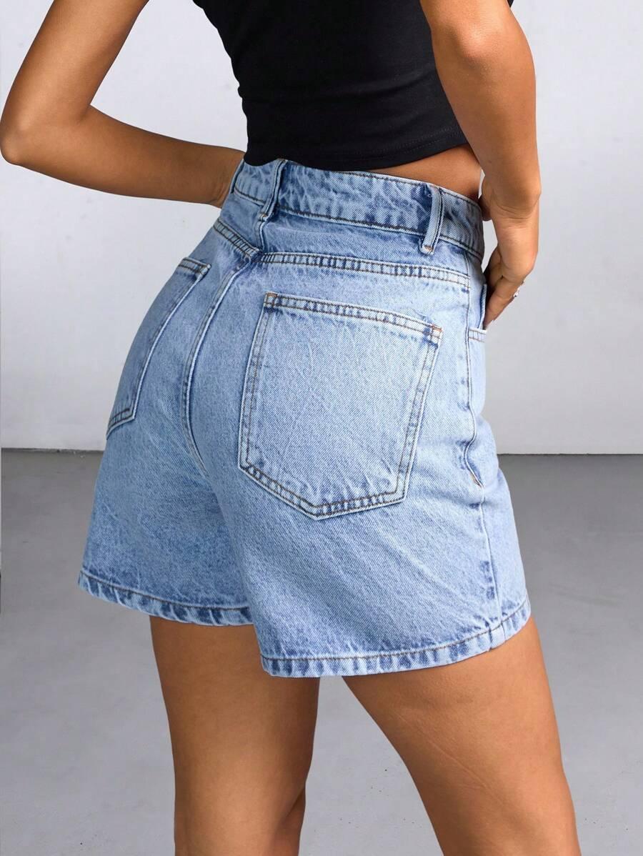 NIEBIESKIE KRÓTKIE SPODENKI JEANS