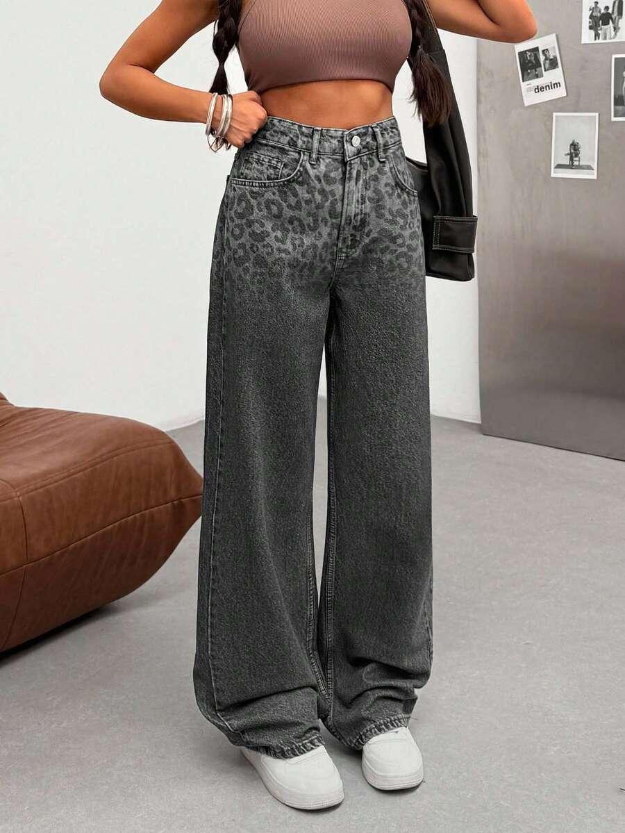szare spodnie jeans