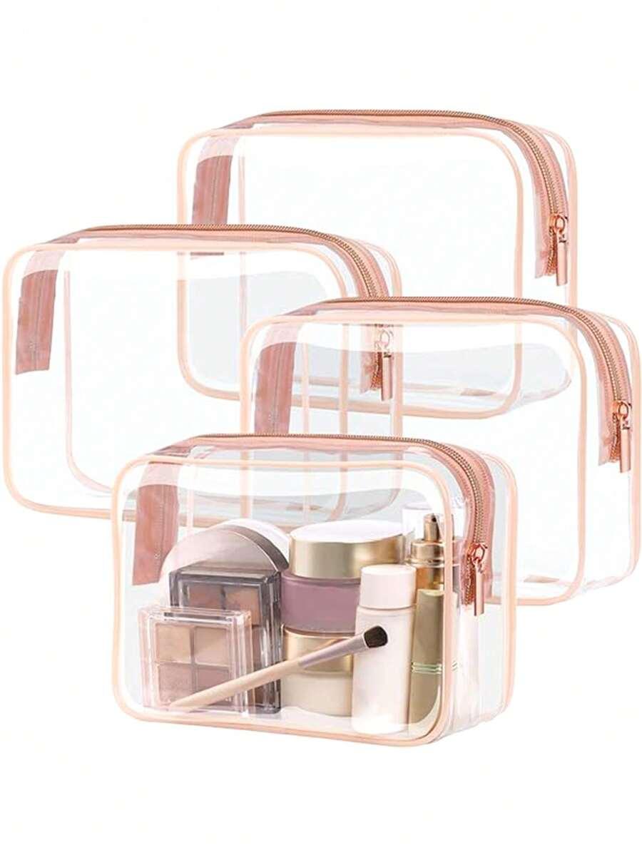 różowa kosmetyczka 3-pack