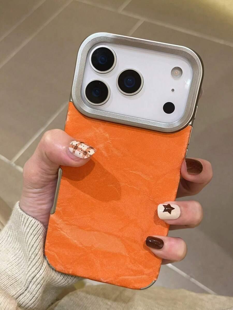pomarańczowe etui na telefon iphone 12 pro max