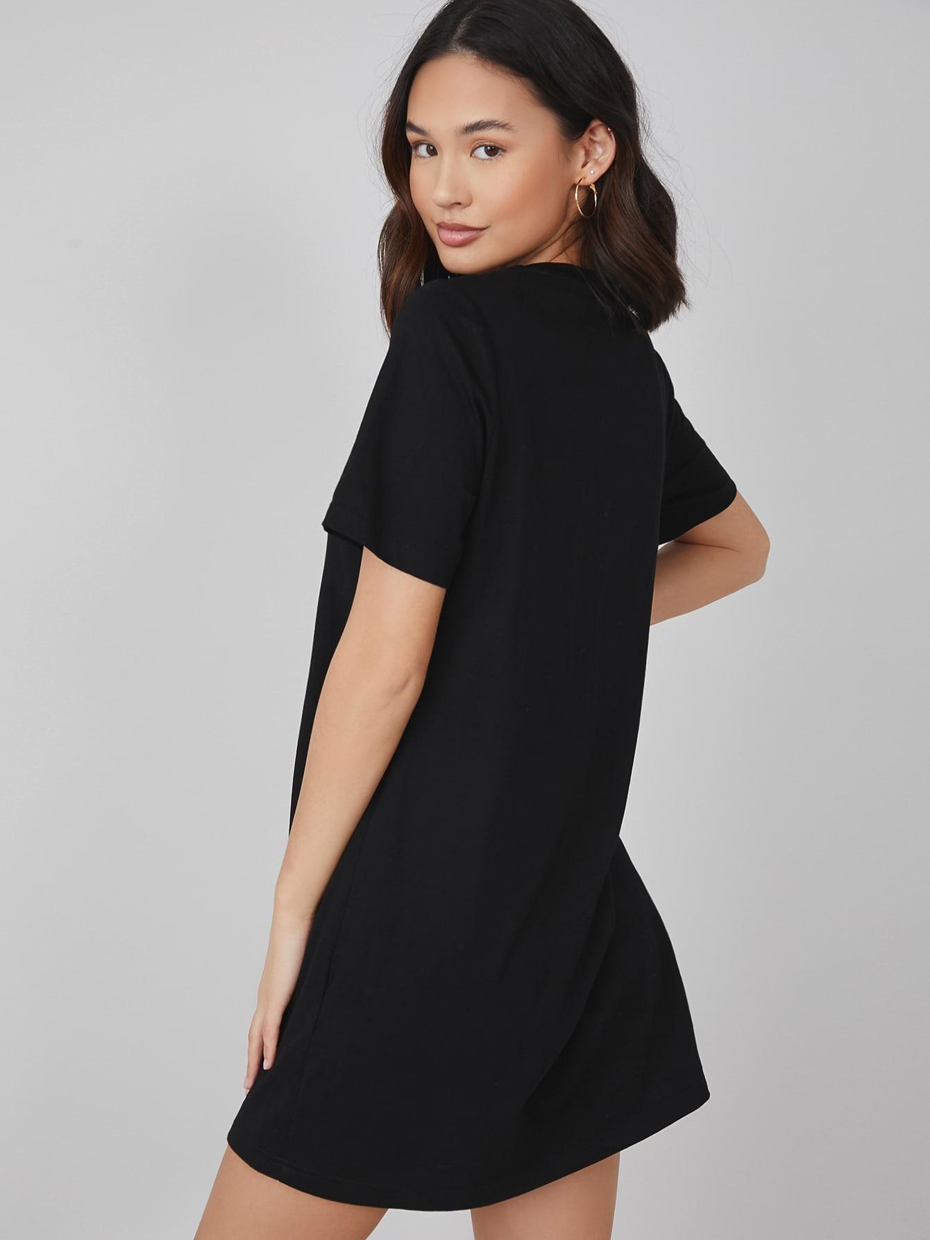 CZARNA MINI SUKIENKA